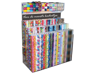 Display kadopapier gevuld 125x45x98cm