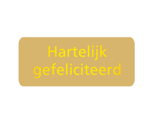 Rol etiketten Hartelijk Gefeliciteerd goud 500 stuks