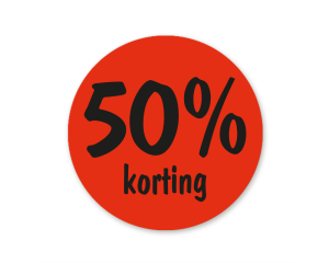 Rol etiketten - 50% korting - 500 stuks