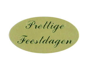 Rol etiketten Prettige Feestdagen Goud 500 stuks