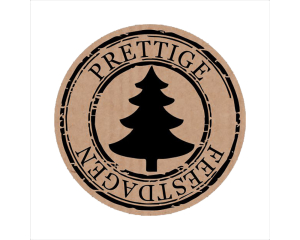 Rol etiketten Prettige Feestdagen Kraft 500 stuks