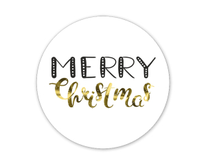 Rol etiketten Merry X-Mas  500 stuks