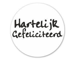 Rol etiketten Hartelijk gefeliciteerd - 500 stuks