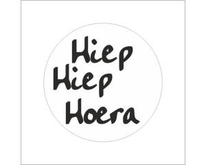 Rol etiketten Hiep Hiep Hoera 500 stuks