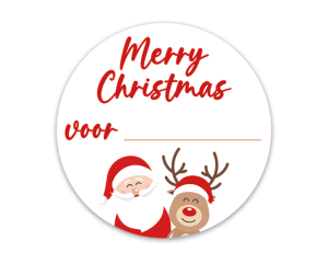 Rol etiketten Santa & Reindeer 500 stuks