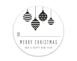 Rol etiketten Merry X-Mas & Happy NewYear 500 stuks