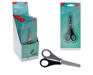 Schaar ronde punt links-handig zwart