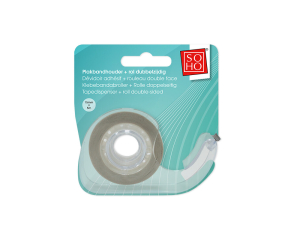 Plakbandhouder+rol dubbelzijdig