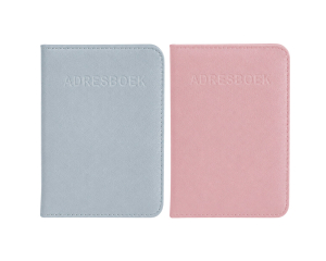 Adresboek Leatherlook Pastel 9x13cm