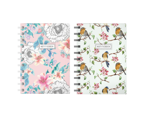 Notitieboek A6 spiraal Birds and Garden
