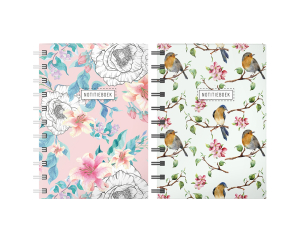 Notitieboek A5 spiraal Birds and Garden