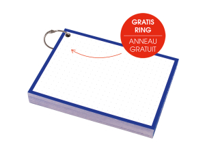 Flashcards A6 50 stuks dots Blauw