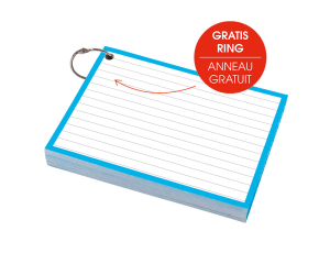 Flashcards A6 50 stuks blauw