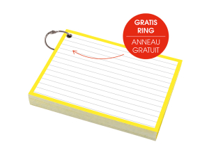 Flashcards A6 50 stuks geel