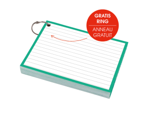 Flashcards A6 50 stuks groen