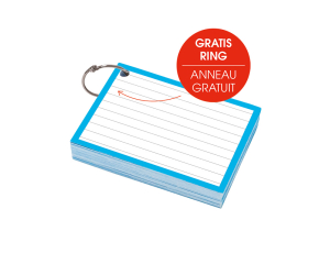 Flashcards A7 50 stuks blauw