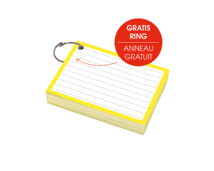 Flashcards A7 50 stuks geel