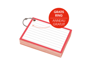 Flashcards A7 50 stuks rood