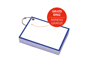 Flashcards A7 dots Blauw 50 stuks