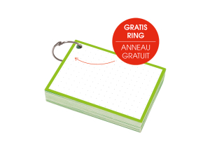 Flashcards A7 dots Groen 50 stuks