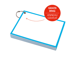 Flashcards A6 50 stuks blanco blauw
