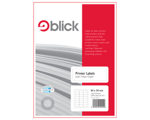 Etiketten A4 64x34mm 100 vel à 24 stuks