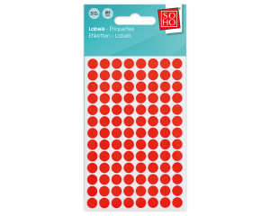 Etiketten rood Ø8mm 312 stuks #17
