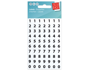 Plakcijfers 0-9 5mm 2 vel #42