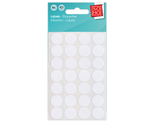 Etiketten wit Ø16mm 84 stuks #16