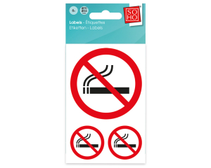 Etiketten Niet Roken 6 stuks #30