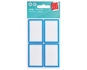 Schooletiket blauwe rand 20 stuks #26