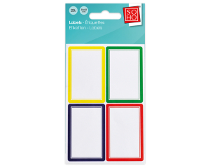 Schooletiket gekleurde rand 20 stuks #27