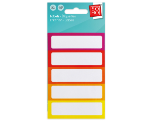 Schooletiket gekleurde rand 25 stuks #28