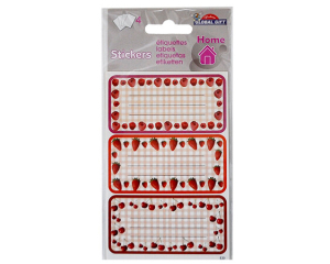 Sticker label rood fruit