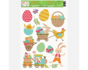 Raamsticker Pasen Karretjes