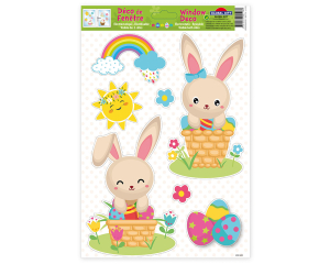 Raamstickers Pasen mandjes