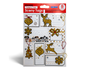 Gifttags Shining X-mas 8 stuks