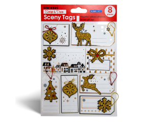 Gifttags Shining X-mas 8 stuks