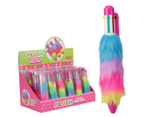 5-kleuren balpen Fluffy Rainbow