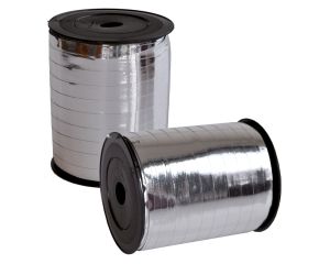 Klos sierlint metallic zilver 1cm breed