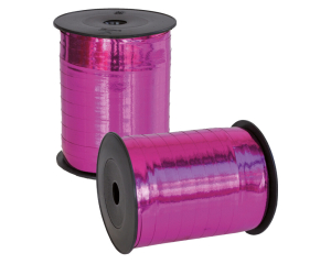 Klos sierlint metallic cerise 1cm breed