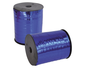 Klos sierlint metallic blauw 1cm breed