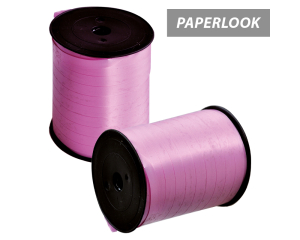 Klos sierlint paperlook roze 1cm breed
