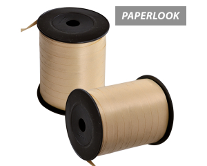 Klos sierlint paperlook ecru 1cm breed