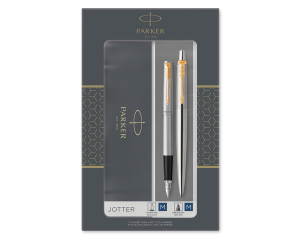 Parker Set Jotter Steel balpen + vulpen