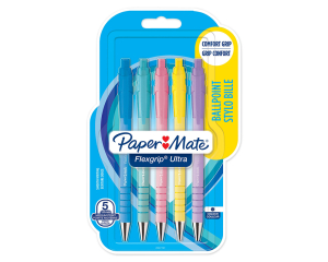 Papermate Flexgrip 5 stuks Pastel
