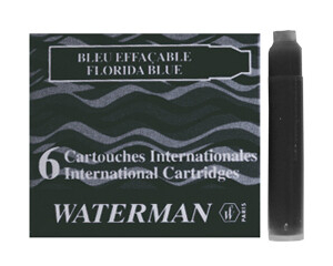 Waterman inktpatronen zwart 6 stuks kort