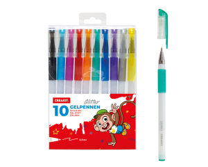 Gelpennen Glitter 10 stuks ALLROUND