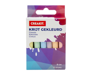 Krijt gekleurd 12 stuks ALLROUND
