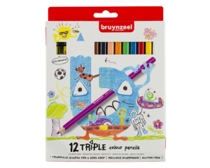 Bruynzeel Kids kleurpotloden triple 12 stuks